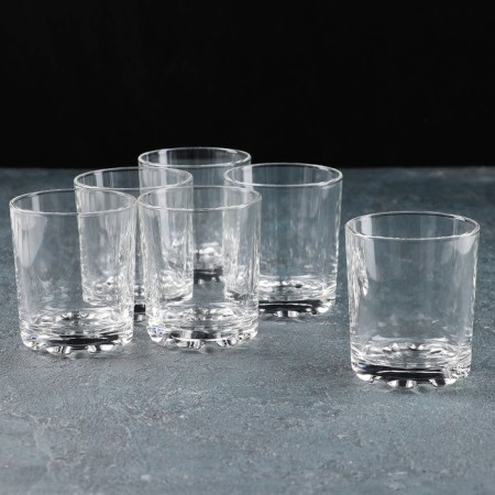Set of glass glasses "Gloria", 250 ml, 6 pcs