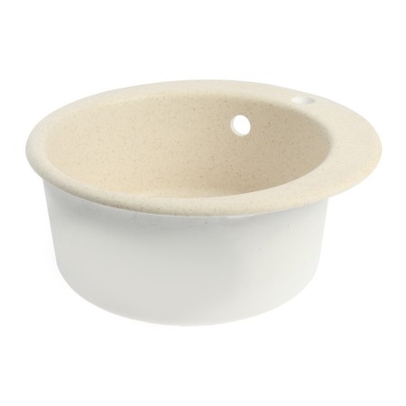 Curler for a kitchen made of stone zein 50/q2, d = 467 mm, round, overflow, beige color-1