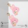 Earrings plastic "Bunny" with a flower, colored in gold