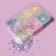 Sequins for decor, 6 cells, different -sized, glow in the dark, multi -colored