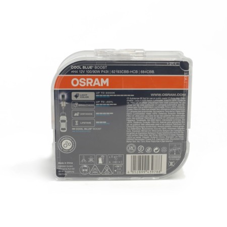 Auto Stuffing OSRAM COOL BLUE BOOST 5000K, H4, 12V, 100/90 W, 62193CBB_HCB_DUOBOX, 2 pcs.-1