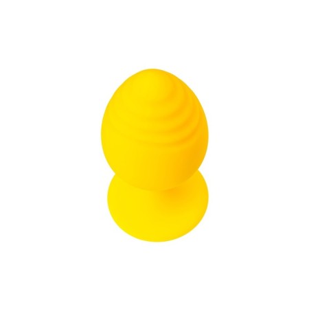 Anal sleeve Todo by toyfa riffle, silicone, 7.5 cm, yellow color-2