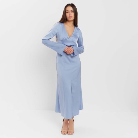 Women's silk dress Mist: Classic Collection p. 46, blue color-3