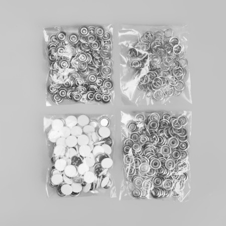 Shirt button, closed, d = 9.5 mm, white color-4