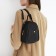 Women's backpack of artificial leather with lightning, 1 pocket, black color