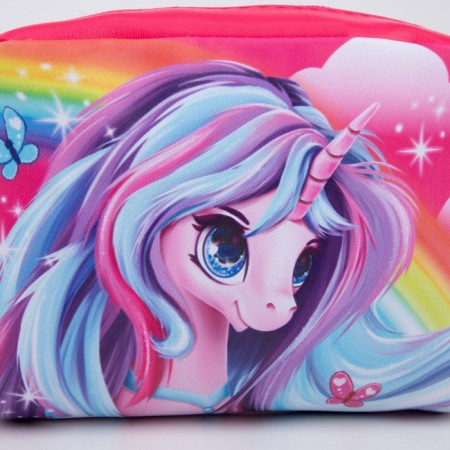 Children's bag for a girl "Magic unicorn" from eco-leather, on a strap, 15x12x3 cm-4