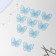 Knitted elements "Butterflies", 5.5 × 4 cm, 10 pcs, blue/chameleon color