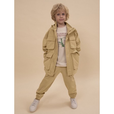 Windbreaker for boys, height 146 cm, sandy color-4