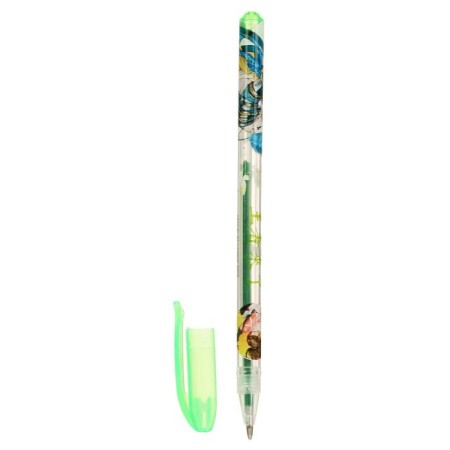 A set of gel pens, 18 colors, metallic, a body with a pattern, in a blister on a button-6