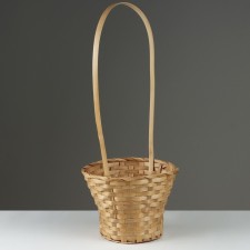 Wicker basket, d23 x17/53cm, bamboo