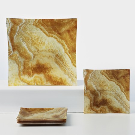 Set of glass plates "Onyx", 7 items
