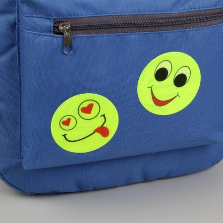 Reflective stickers "smiles", d = 6.5 cm, 6 pcs on the sheet, the color of the light-2