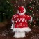 Santa Claus "with boxes gift and flashlight" 31 cm, red