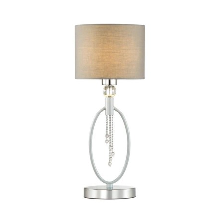 Santiago table lamp, e27 1x60W, chrome color, gray