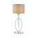 Santiago table lamp, e27 1x60W, chrome color, gray