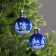 A set of Christmas tree balls "Winter landscape" 2 pcs., Battery, 1 LED, GGB glow