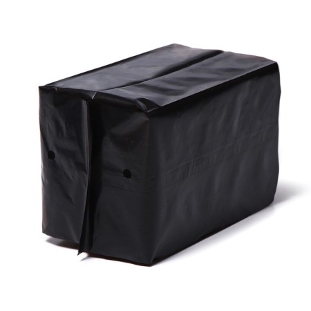 Package for seedlings, 1 l, 9 × 18 cm, polyethylene 50 microns thick, with perforation, black, Greengo-7