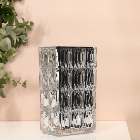 Vase "Monard" made of glass, silver 25*13.5*9.5 cm-5