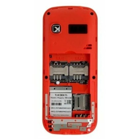 Cell phone Texet TM-130, 1.77 ", 2 SIM, 16MB, Microsd, 600 mAh, black-red-3