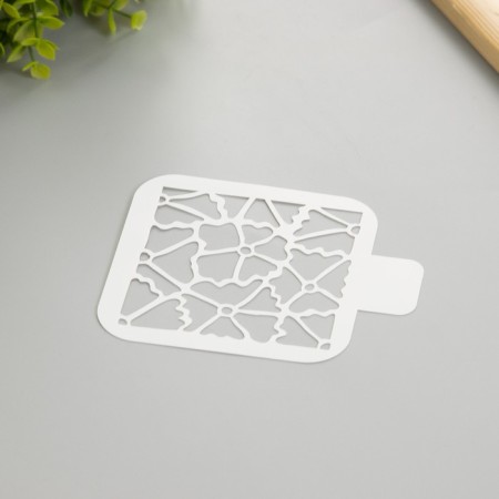 Plastic stencil "Square" 9x9 cm-1