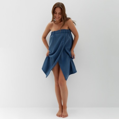 Ethel towel, col. Blue, wives. Pareo 75x150 cm, 100% polyester, 300 g/m2-4