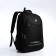 Youth backpack from textiles, 2 parts with a zipper, 4 pockets, black/green color