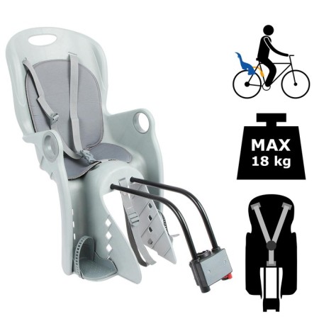 Bell-shaped rear BQ-8, universal fasteners, gray color