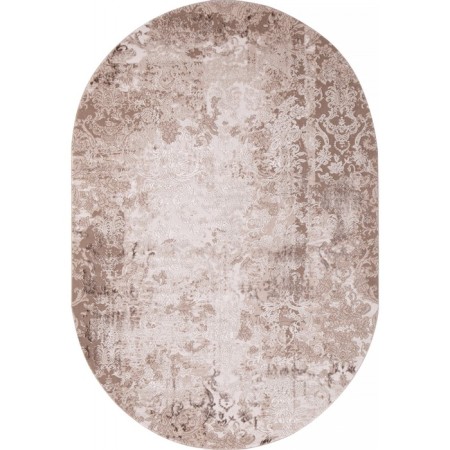 Round Car Karmen Hali Armina, size 240x240 cm, color Brown/Brown