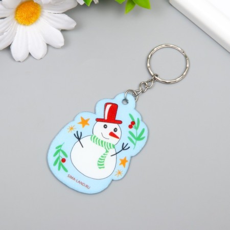 EVA keychain "Snowman in a scarf" 4.5x6.5 cm-1