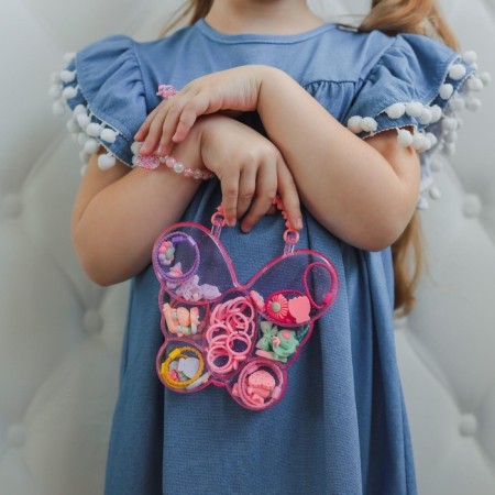 A children's kit for creating rings and gum for hair “Assorted”, Mix shape, Mix color-4