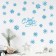 Interior sticker "Snowflakes", 21 x 29.7 cm, New Year