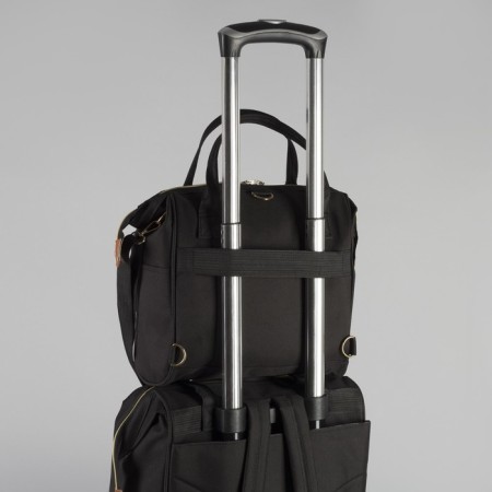 Bag-rug 2 in 1 on wheels 18 ”, lightning department, external pocket, black color-5
