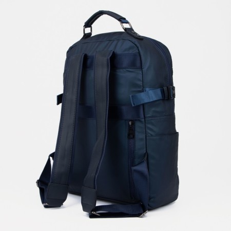 Women's backpack made of artificial leather with lightning, blue color-1