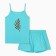 Female pajamas (T -shirt, shorts), menthol color, size 46