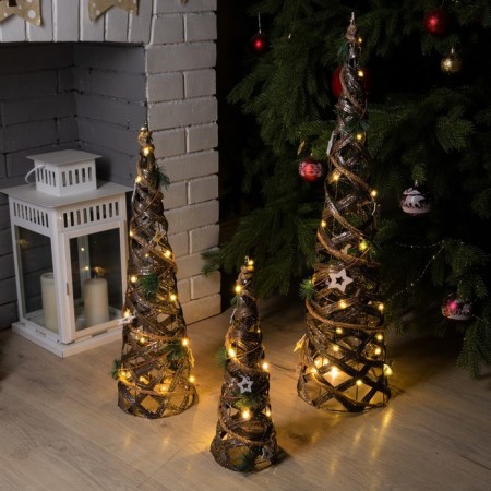 LED figure "Funned cones" 40, 60, 80 cm, textiles, metal, AAX2 batteries (not in the kit), glow warm white-2