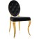 Stool on a metal frame ODDA Metal/fabric, gold/black 50.5x65x91 cm