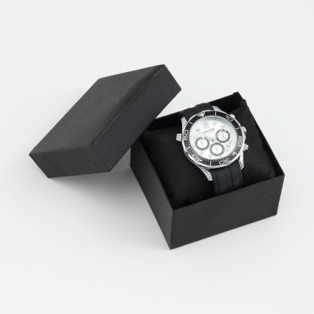 Men's watch, with a calendar, backlight, chronograph, D-4.3 cm, black-2