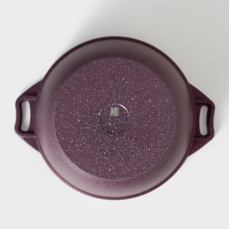 Trendy Style, 4 l, d = 26 cm, glass cover, anti -stick coating, purple color-4