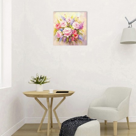 Picture on the subframe "Watercolor. Bouquet" 40*40 cm-2