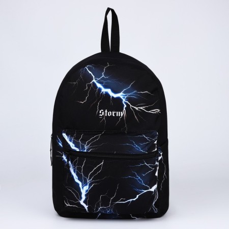 Backpack School Youth Storm, 29x12x37, Lightning Department, N/Pocket, Black-1