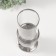 Ceramics candlestick, glass for 1 candle "Noir" d = 8 cm silver 10x10x27 cm