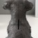 Piggy bank "Mittel puppy" height 17 cm, width 11.5 cm, length 16.5 cm gray-black