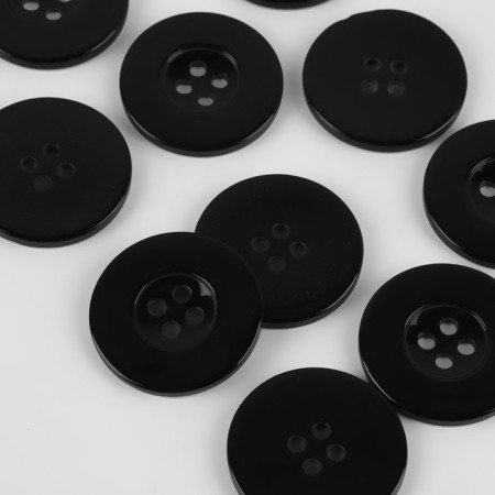 Button 4 punctures, d = 30 mm, black color-1