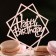 Topper "Happy Birthday", geometry, light pink, giving beautifully