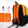 School backpack, 2 lightning departments, 3 pockets, black/orange color