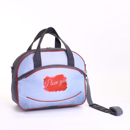Small 37 L (S) suitcase with a SACVOYAGE bag, lightning department, extension, external pocket, gray color gray-9