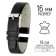 Watch strap, male, 16 mm, harness 75 mm, larynx 115 mm, genuine leather, black