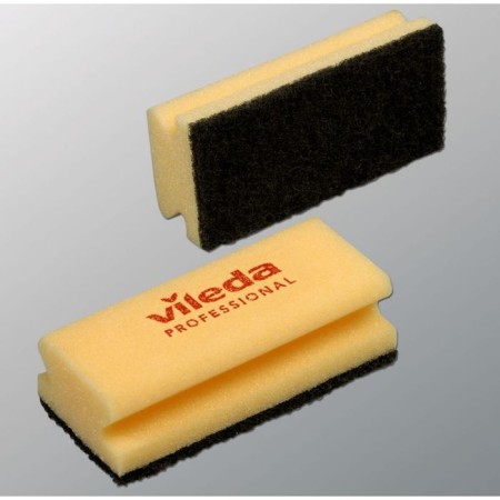VILEDA professional cleaning sponge, black abrasive, 7 × 15 cm