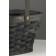 Set 3 pcs of wicker baskets, 28x28x16, 23x23x14, 18x18x12 cm, handle h = 14cm, gray