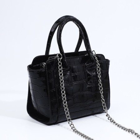 Bag Female Tout with zipper, black color-2